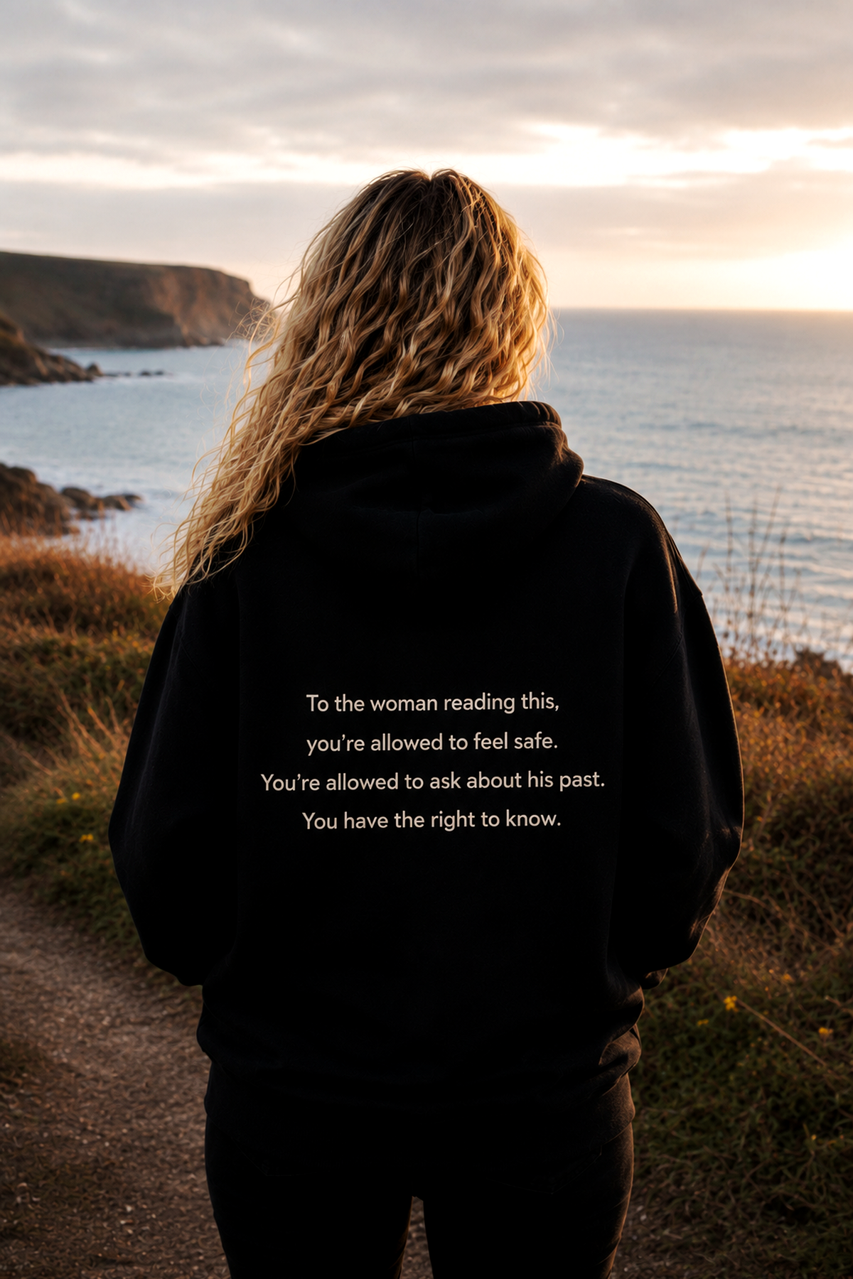 WE'LL SEE Right to Ask hoodie black, coastal lifestyle