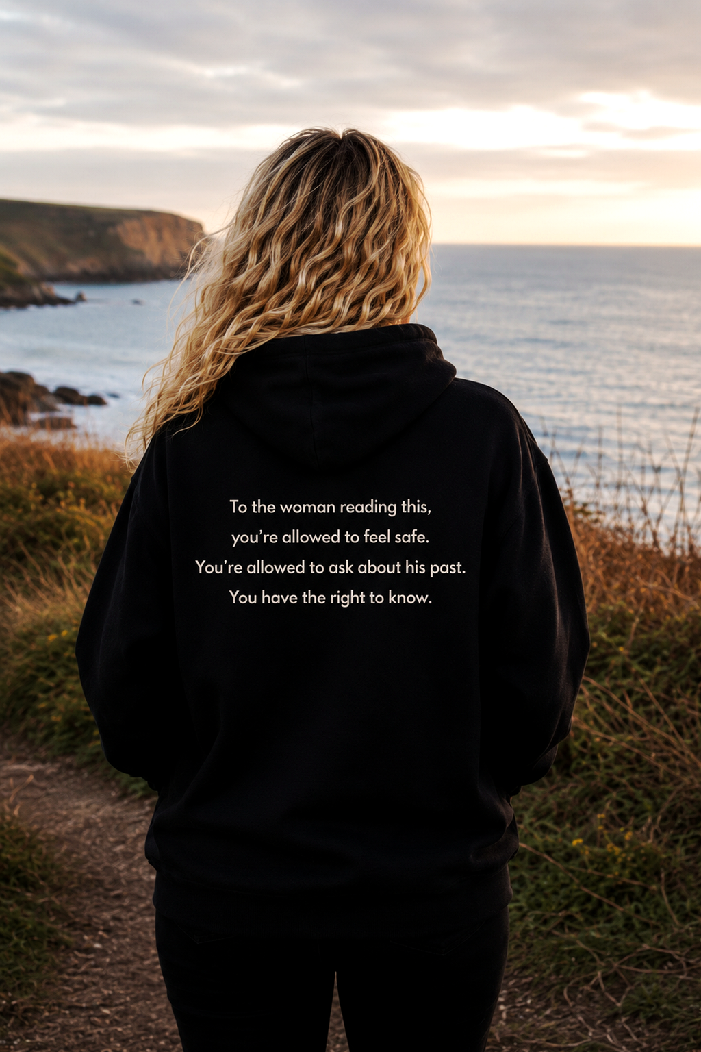 WE'LL SEE Right to Ask hoodie black, back message